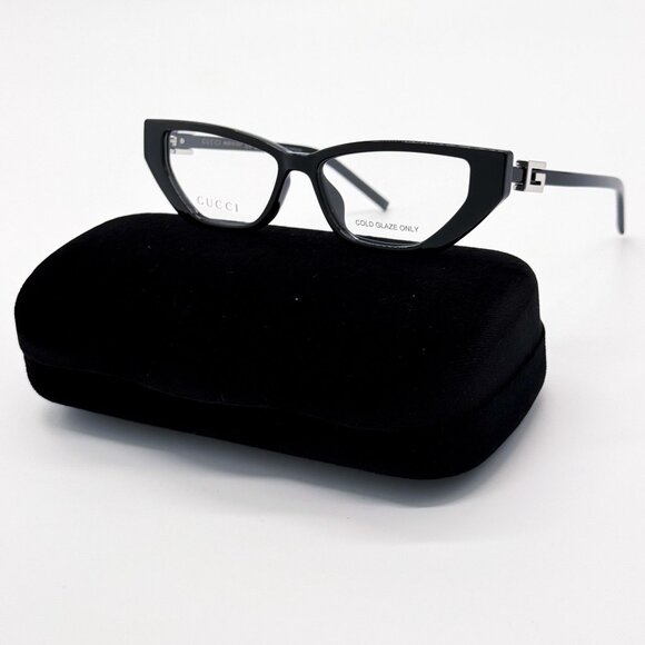 NEW GUCCI GG1683O 001 EYEGLASSES WOMEN BLACK EYEWEAR - Picture 1 of 10